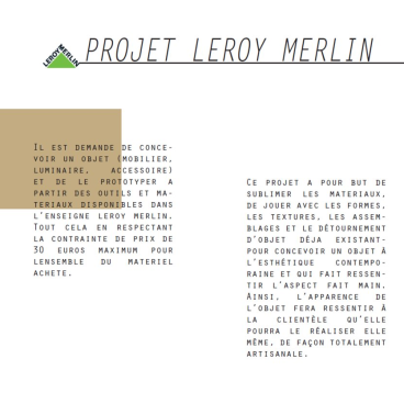 PROJETS INDIVIDUELS